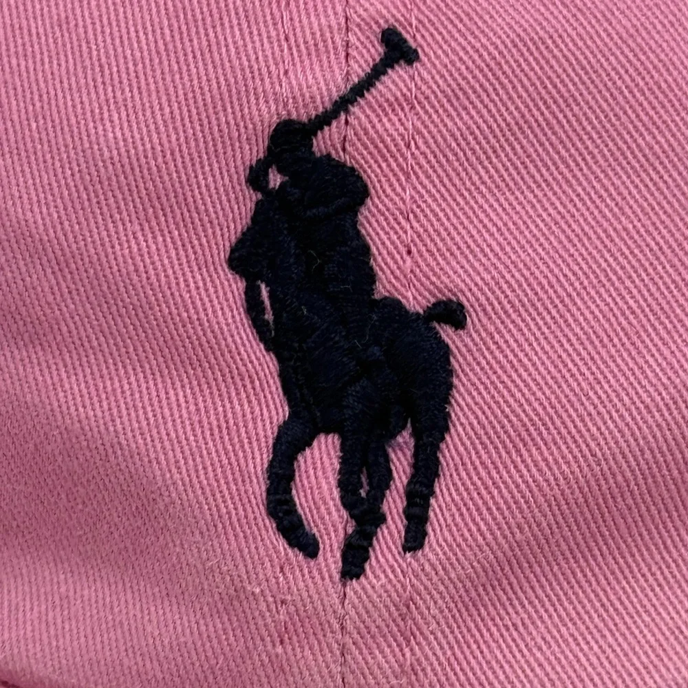 Polo Ralph Lauren Big Blue Pony #3 Pink Toddler Cap w/ Elastic Back Strap 9-24 M
